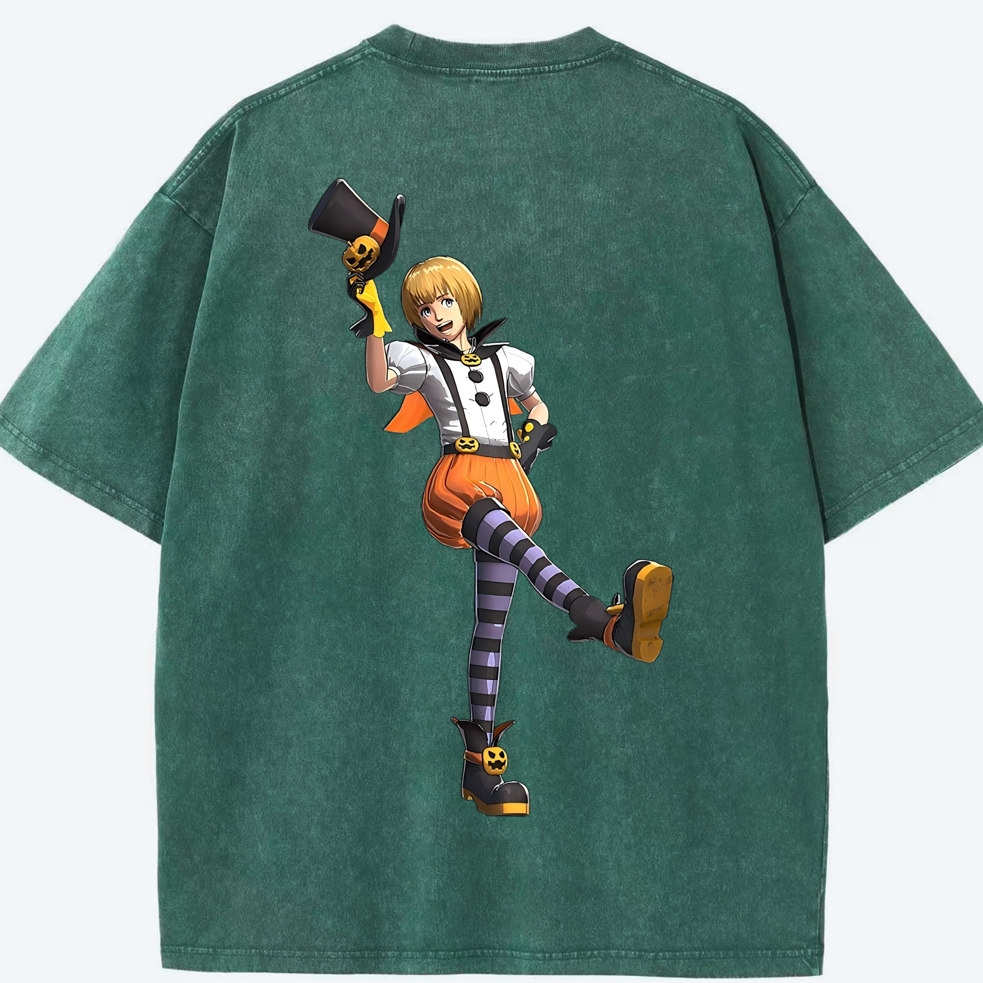 （画像用） 進撃の巨人 アルミン·アルレルト Attack on Titan Armin Arlert 綿100% ヴィンテージ風 半袖Tシャツ（背面プリント）